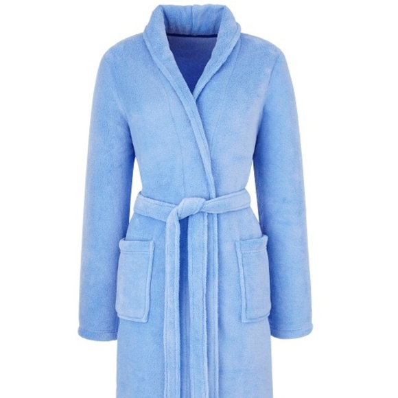 PRETTY SECRETS FLEECE WRAP ROBE - SOFT BLUE SIZE 24W/26W (NEW WITH TAGS) - Picture 2 of 5